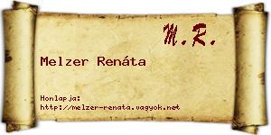 Melzer Renáta névjegykártya